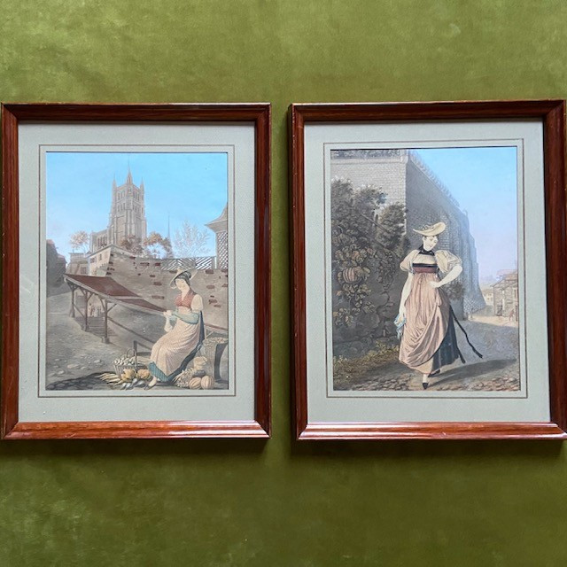 Pair Of 19th-century Engravings, Ap. Desvernois And Lory, Swiss School, Woman, Costume, Bern And Vaud-photo-5