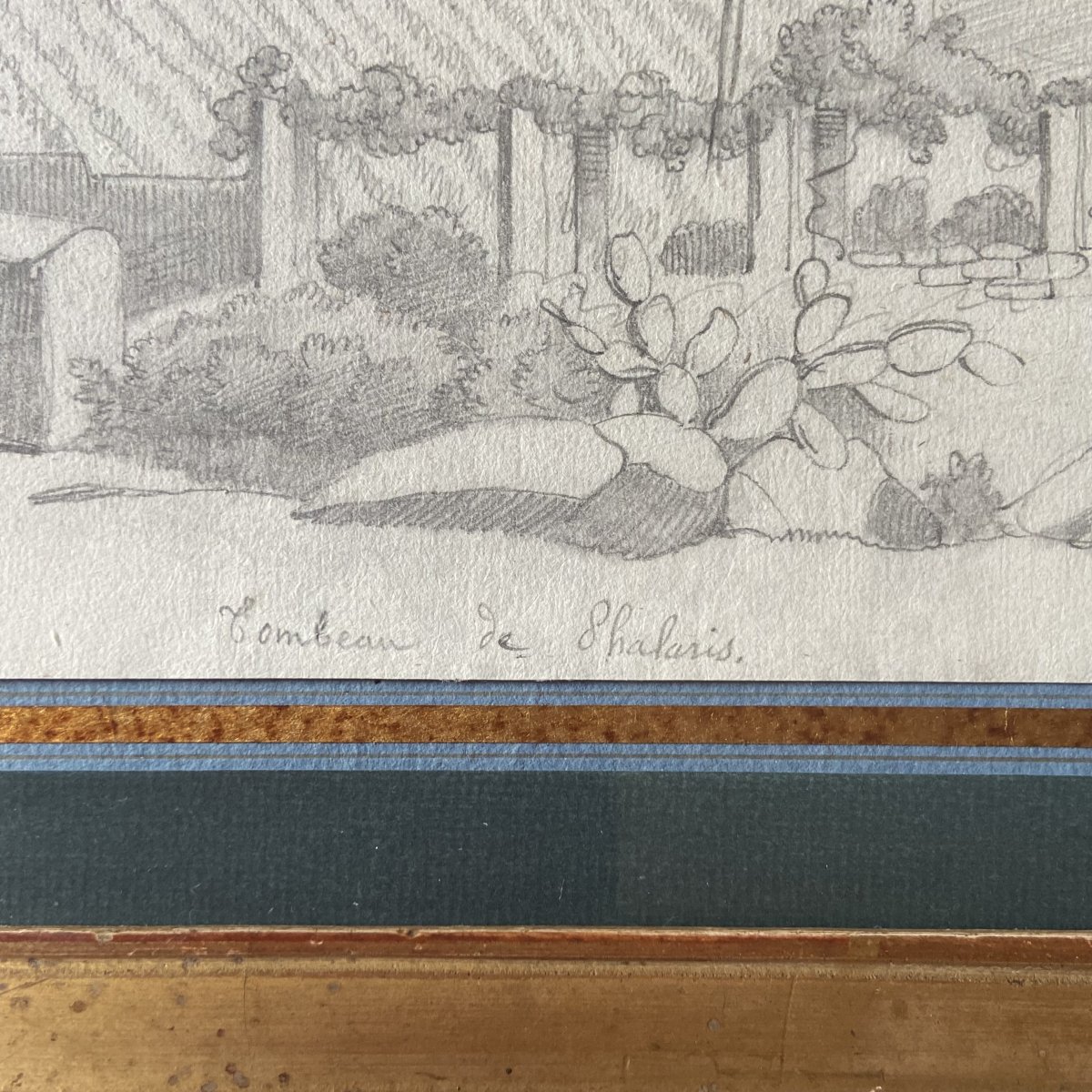 Antoine JOINVILLE (1801-1849), Dessin, Sicile, Agrigente, Tombe de Phalaris, cachet Lugt L1400-photo-3
