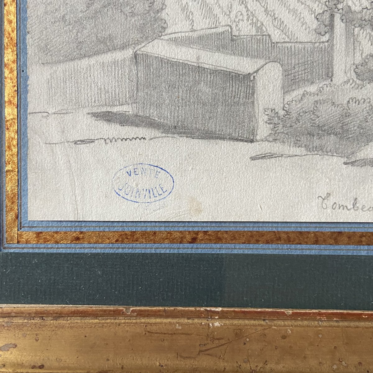 Antoine JOINVILLE (1801-1849), Dessin, Sicile, Agrigente, Tombe de Phalaris, cachet Lugt L1400-photo-4