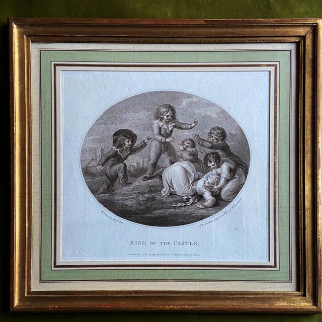 William O. Hamilton (1751 -1801), Paire De Gravures XVIIIe Anglaises Au Noir,  Jeux d'Enfants-photo-2