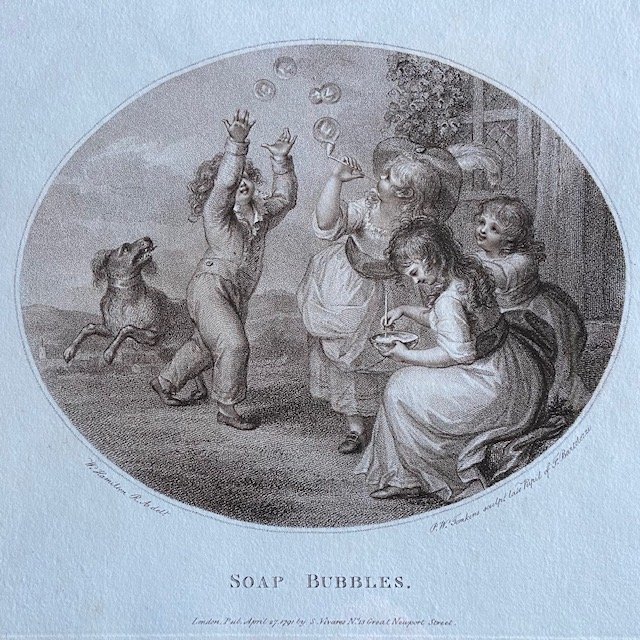 William O. Hamilton (1751 -1801), Paire De Gravures XVIIIe Anglaises Au Noir,  Jeux d'Enfants-photo-4