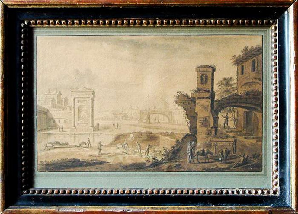 Abraham Rademaker - Drawing Signed Eighteenth - School Of Haarlem