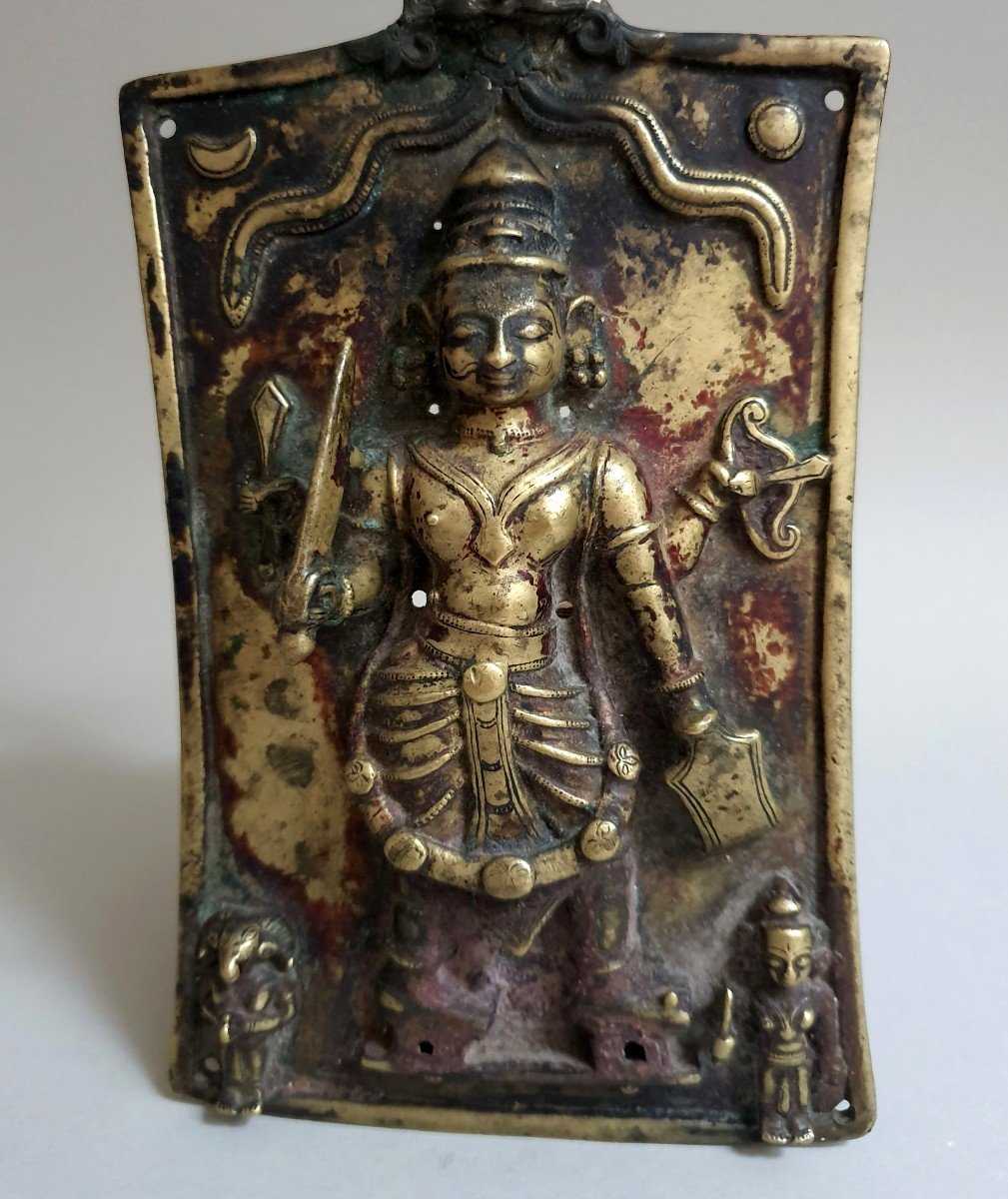 Bronze Temple Wall Lamp India 18th / 19th Century-photo-2