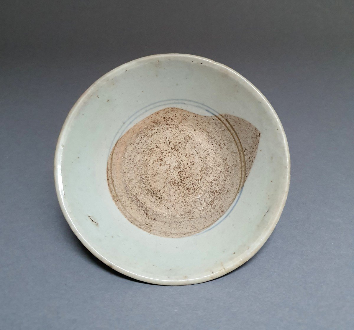 Glazed Sandstone Cup, Southeast Asia, XIV-xvith Century.-photo-3