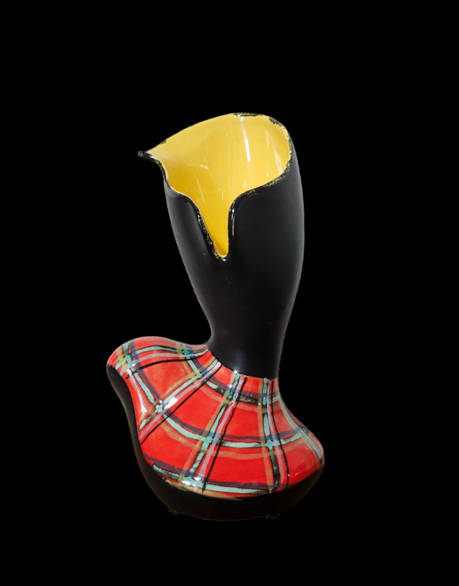 Vase Vintage  En Céramique Signé Gabriel Fourmaintraux-photo-6