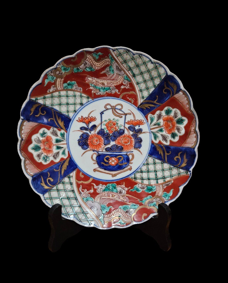 Assiette Porcelaine,  Imari Japon  -  Art d'Asie