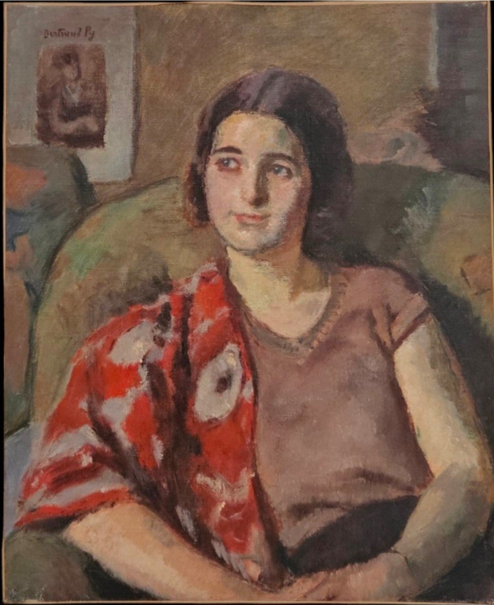 Bertrand Py (1895-1973) " La Jeune Femme Au Châle "