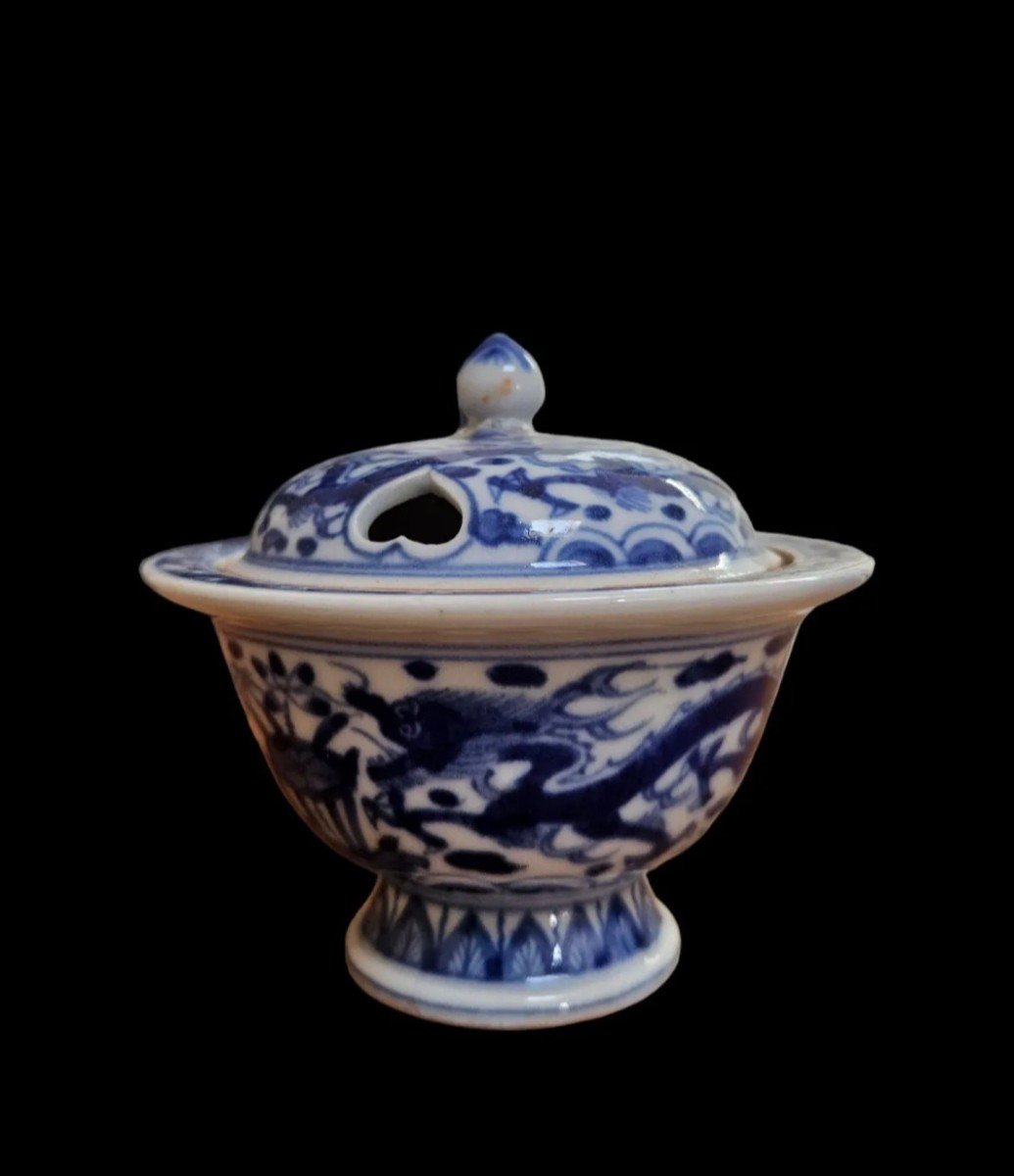Pot Couvert , Chine, Culture Qing Début XXème-photo-2