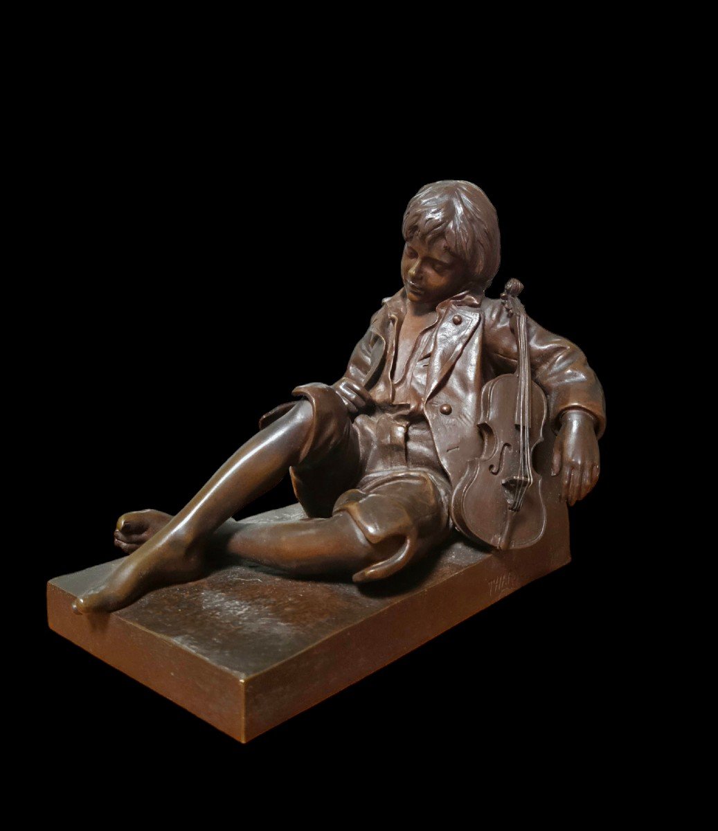 Léon Tharel (1858 - 1902) le petit violoniste endormi-photo-5