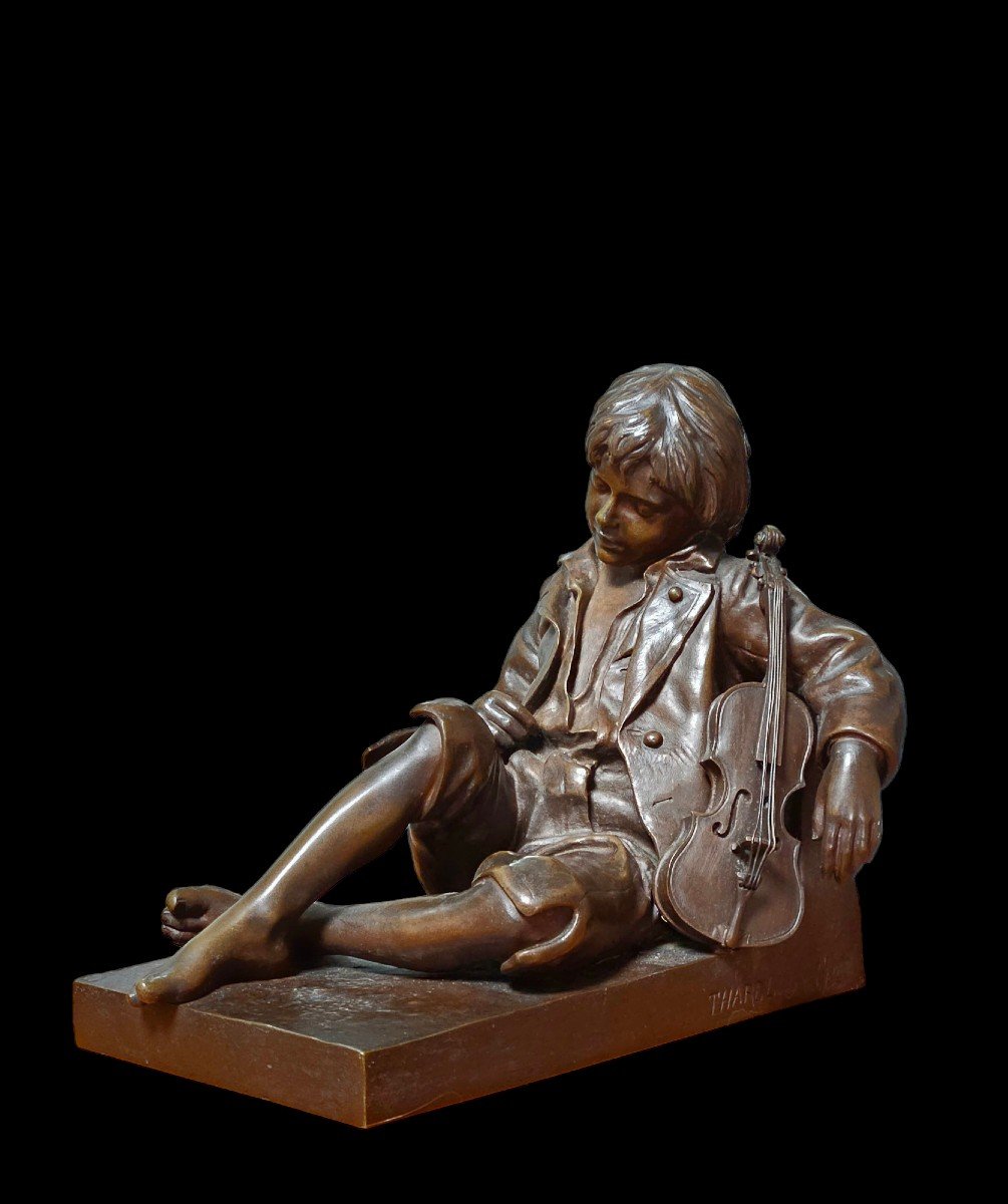 Léon Tharel (1858 - 1902) le petit violoniste endormi