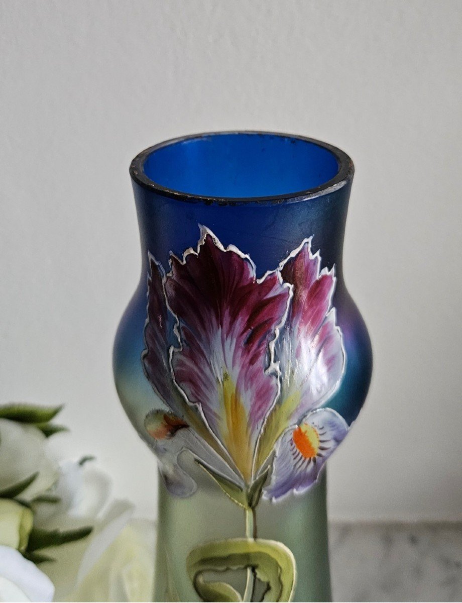Vase  Dans La Goût Legras Art Déco-photo-1
