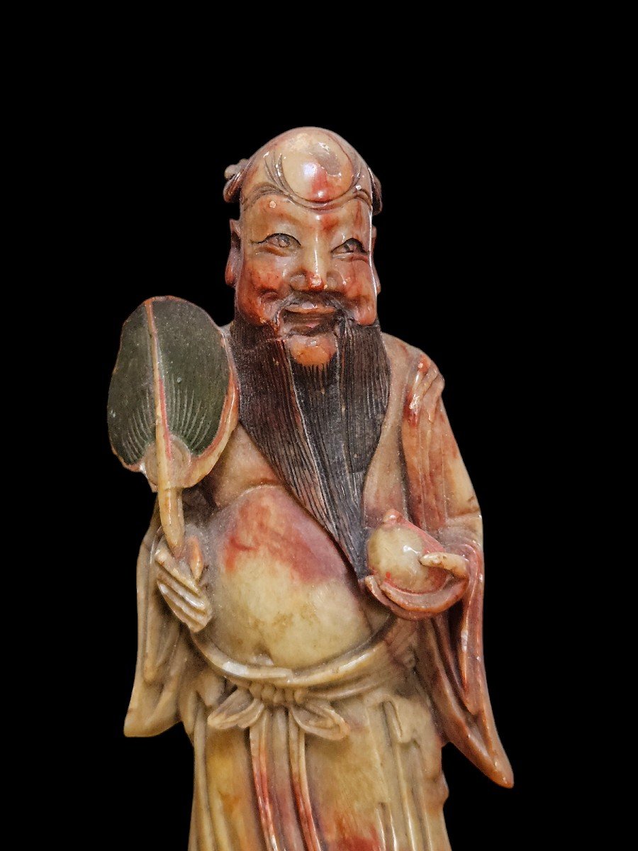 Immortal In Soapstone China, 20th Century-photo-4