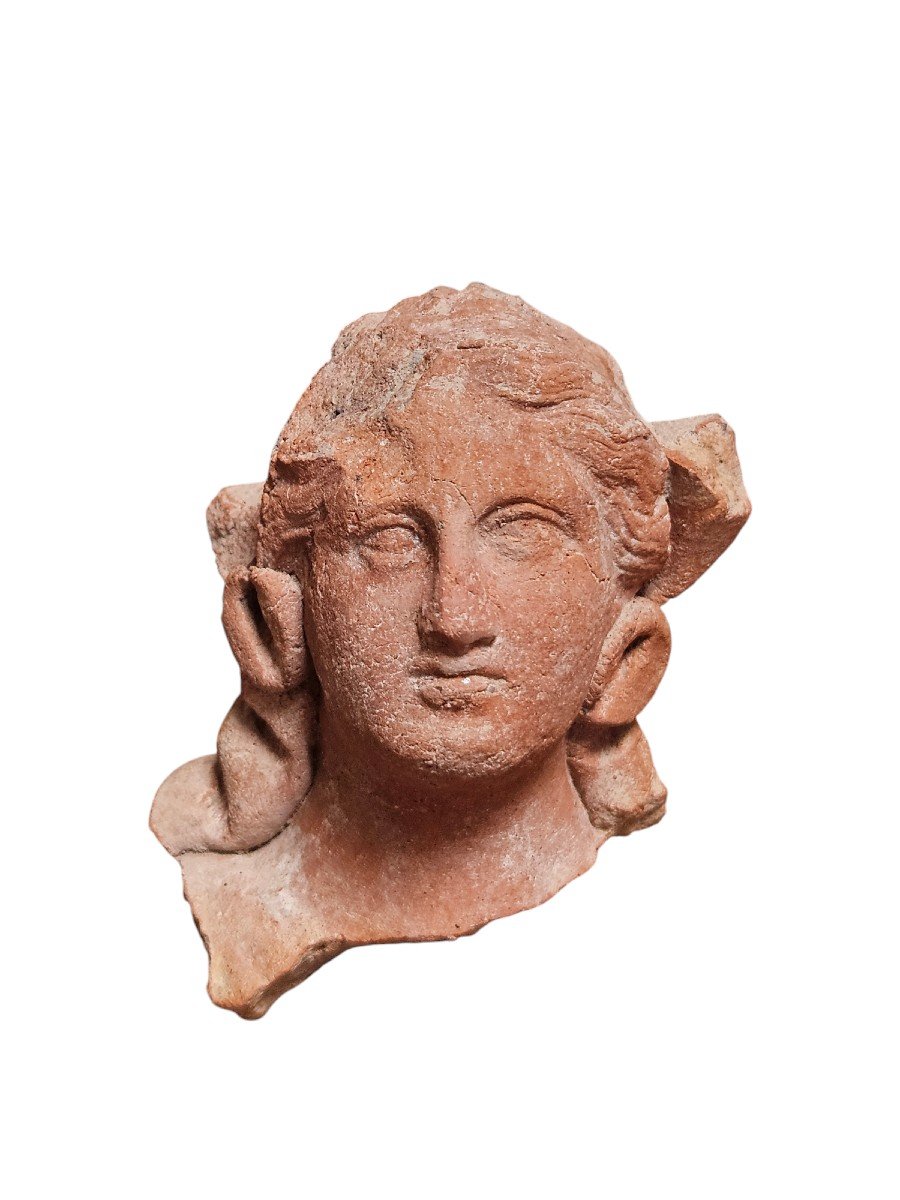 Tête Grande Grèce, Italie Du Sud,  époque Hellénistique, IIIᵉ Siècle Av. JC-photo-5