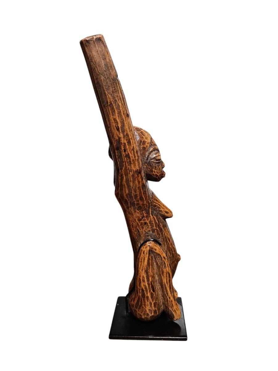 Lance-pierre Traditionnel Lobi En Bois Sculpté  fin XIXème début XXème siècle-photo-2
