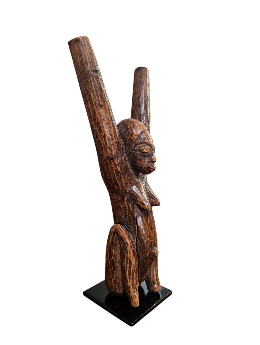 Lance-pierre Traditionnel Lobi En Bois Sculpté  fin XIXème début XXème siècle-photo-4