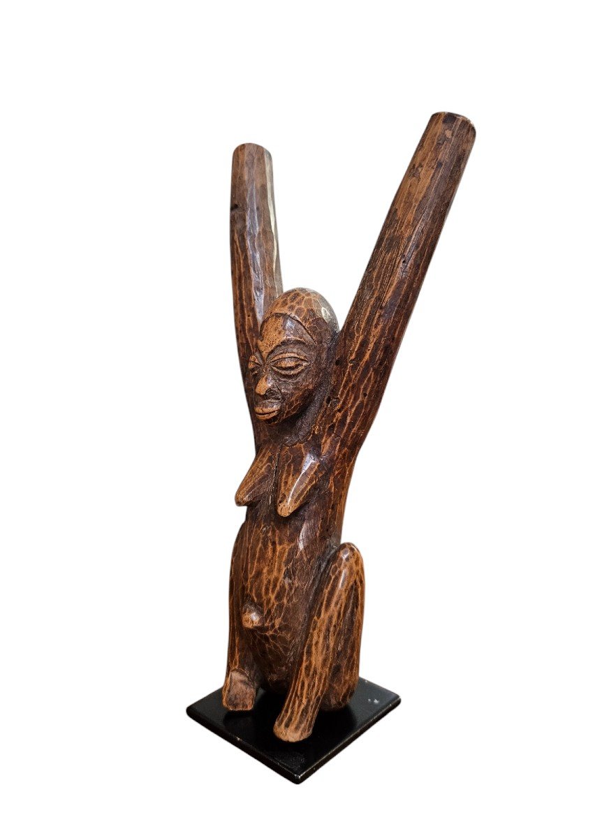 Lance-pierre Traditionnel Lobi En Bois Sculpté  fin XIXème début XXème siècle