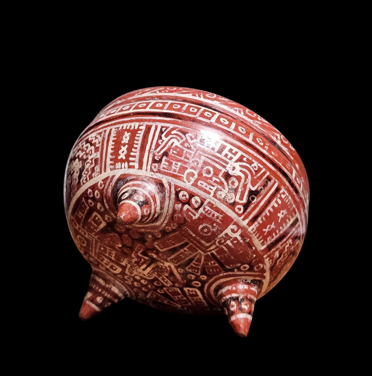 Vase Tripode Mixtèque Mexique Période Précolombienne, Environ 900 à 1521 Après Jc-photo-3