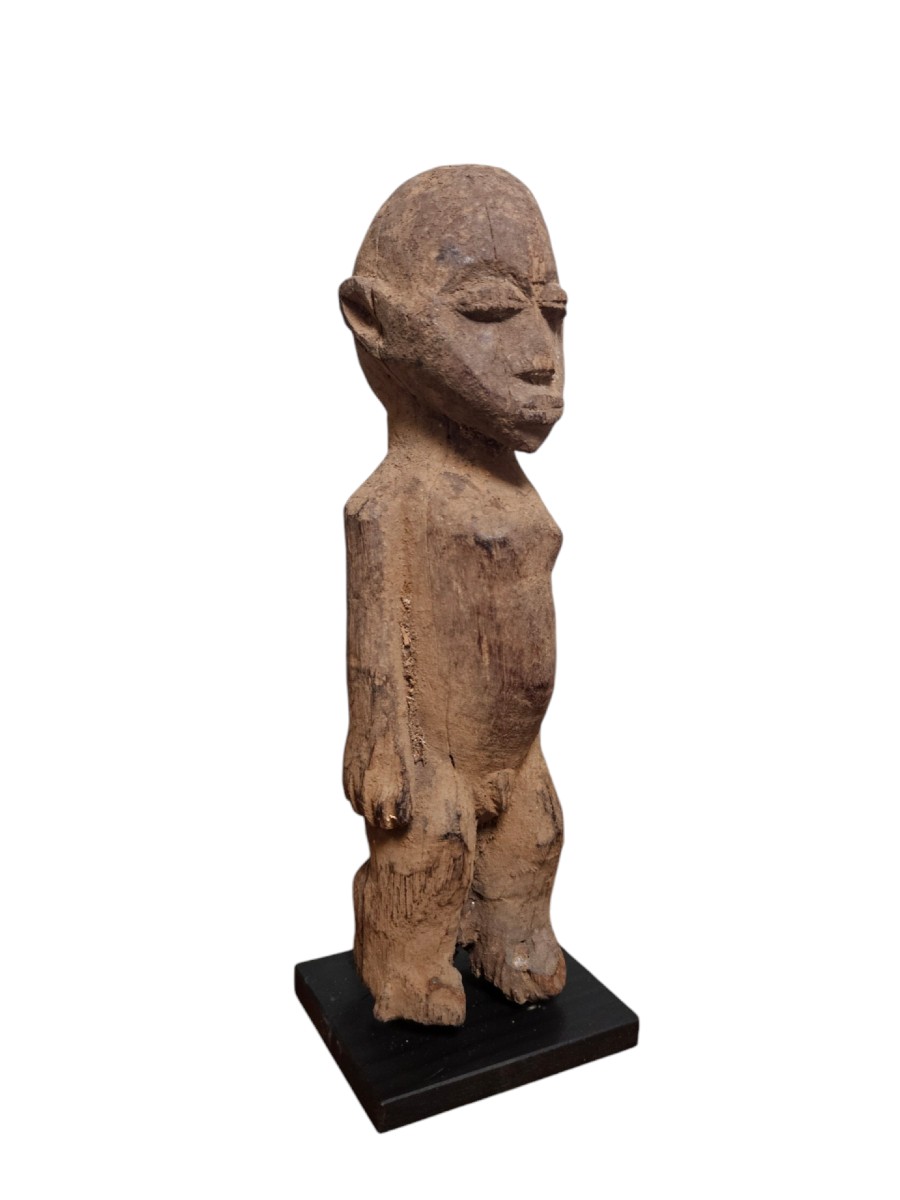 Statuette Masculine, Bois Dur Ancien, Lobi Burkina Faso, 1ère Moitié XXe, Art Africain Tribal-photo-2
