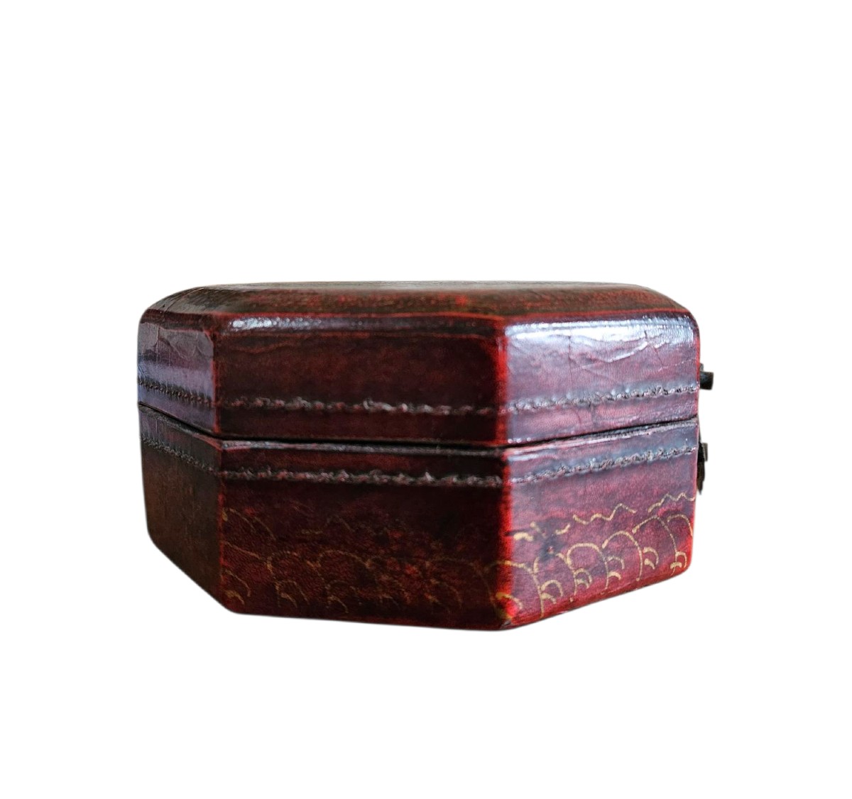 Antique Chinese Red Lacquered Wooden Box – Dragon And Phoenix – Early 20th Century-photo-3