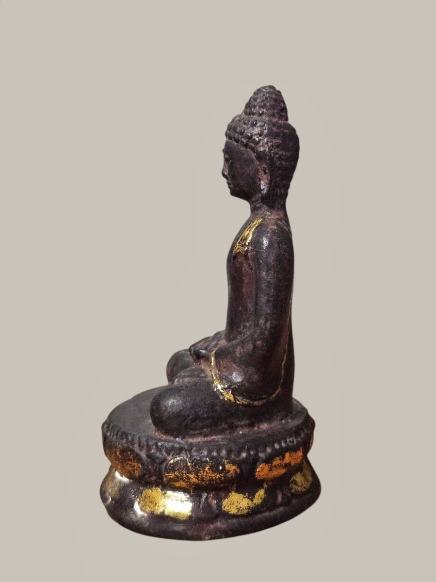 Antique Statuette Of The Buddha In Meditation – Laos Or Northern Thailand, 18th–19th Century-photo-4