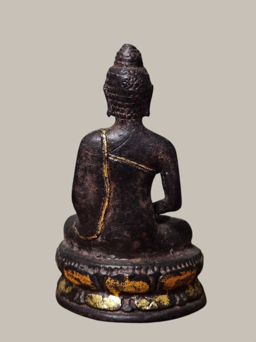 Antique Statuette Of The Buddha In Meditation – Laos Or Northern Thailand, 18th–19th Century-photo-4