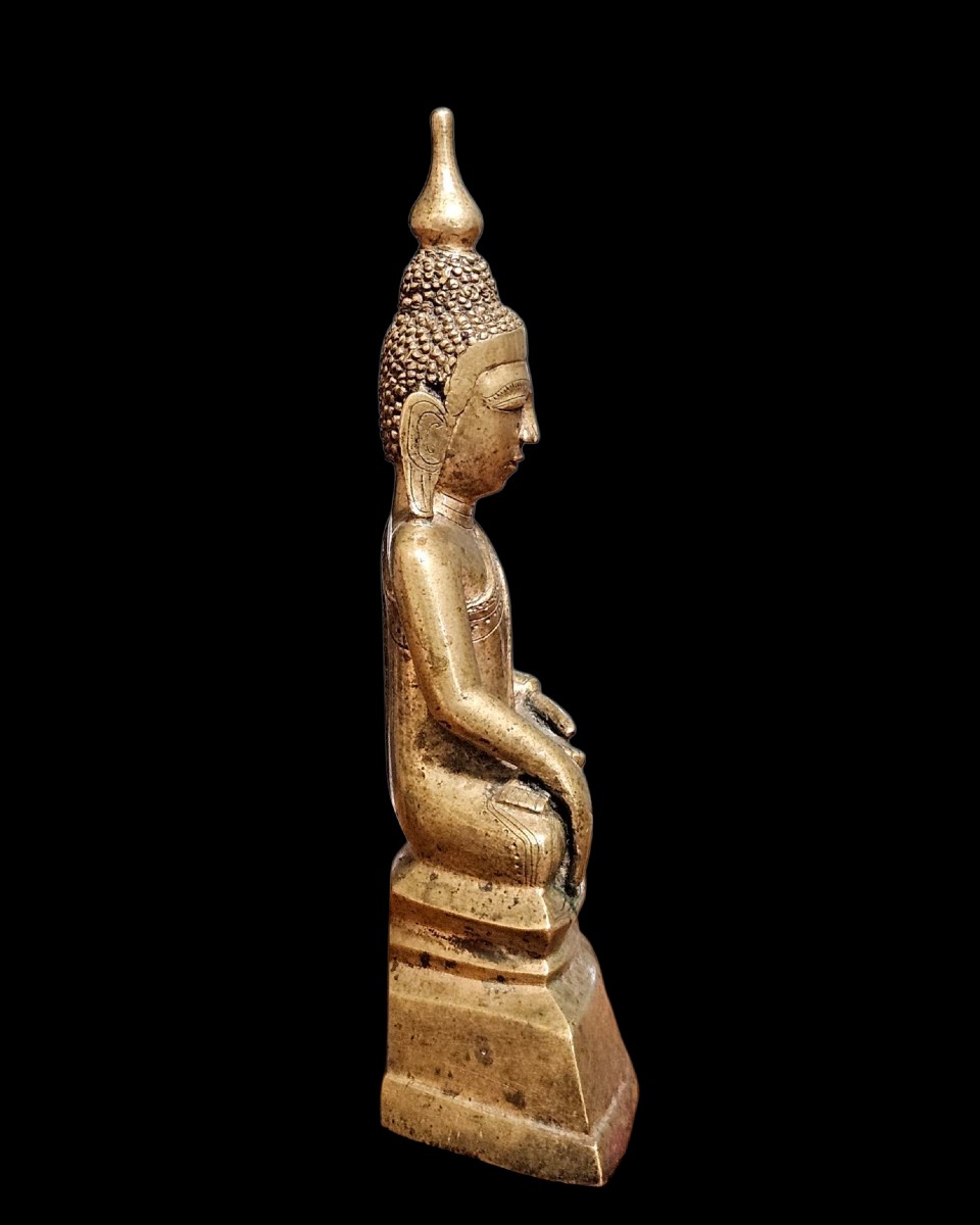 Ancien Bouddha bronze Laos Luang Prabang  XVIIIème  - XIXème  siècle-photo-2