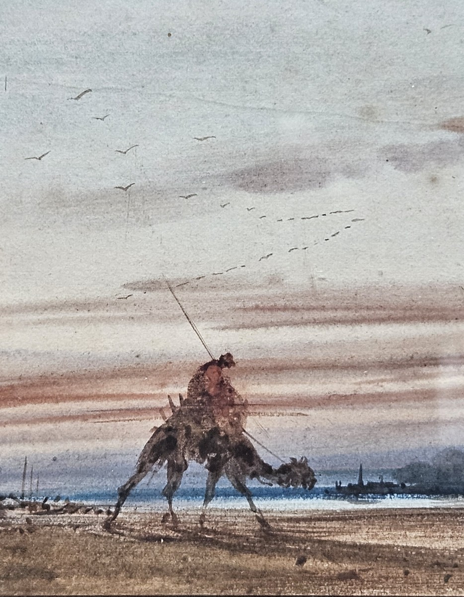 Scène orientaliste  Louis-Amable Crapelet (1822–1867), signé et daté 1864-photo-2