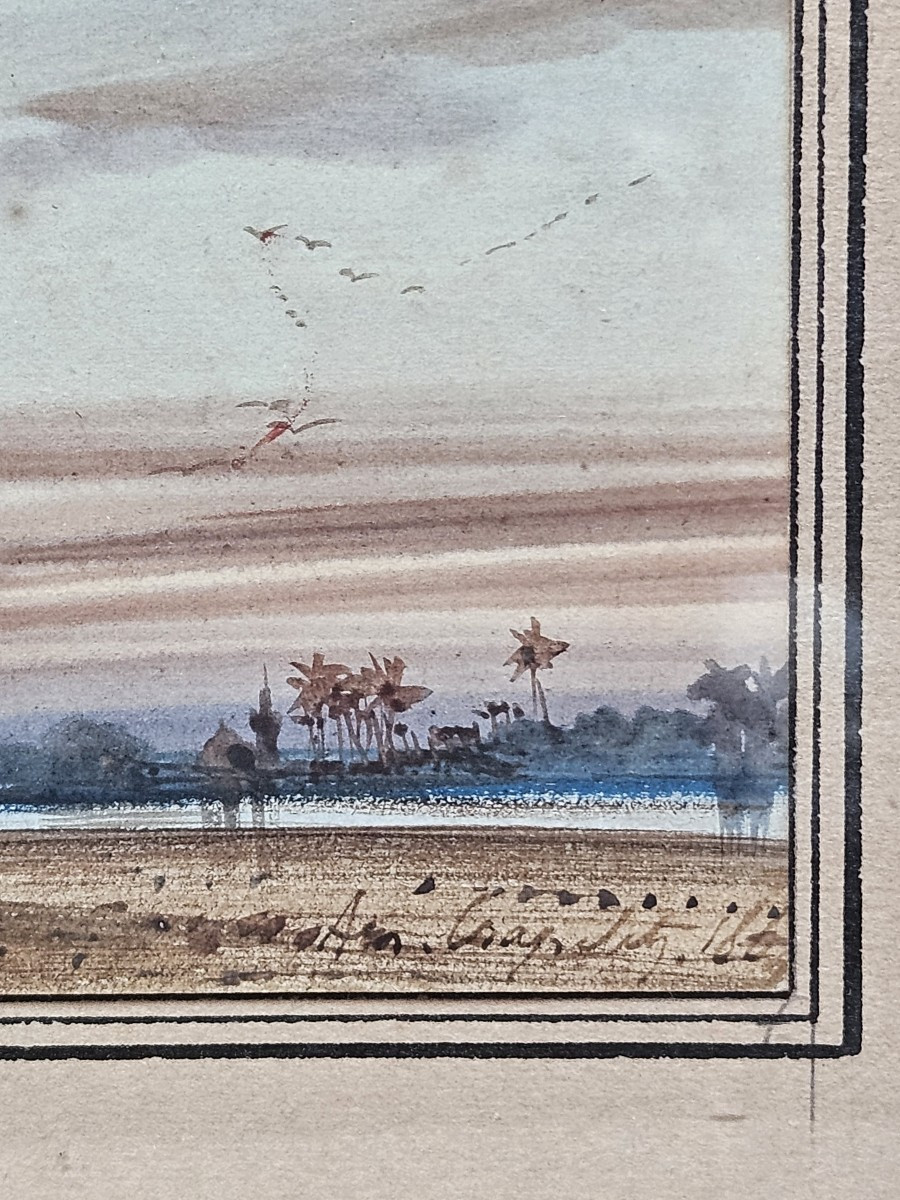 Scène orientaliste  Louis-Amable Crapelet (1822–1867), signé et daté 1864-photo-1