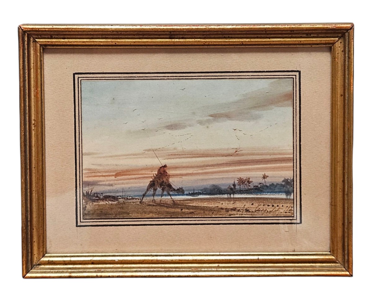 Scène orientaliste  Louis-Amable Crapelet (1822–1867), signé et daté 1864