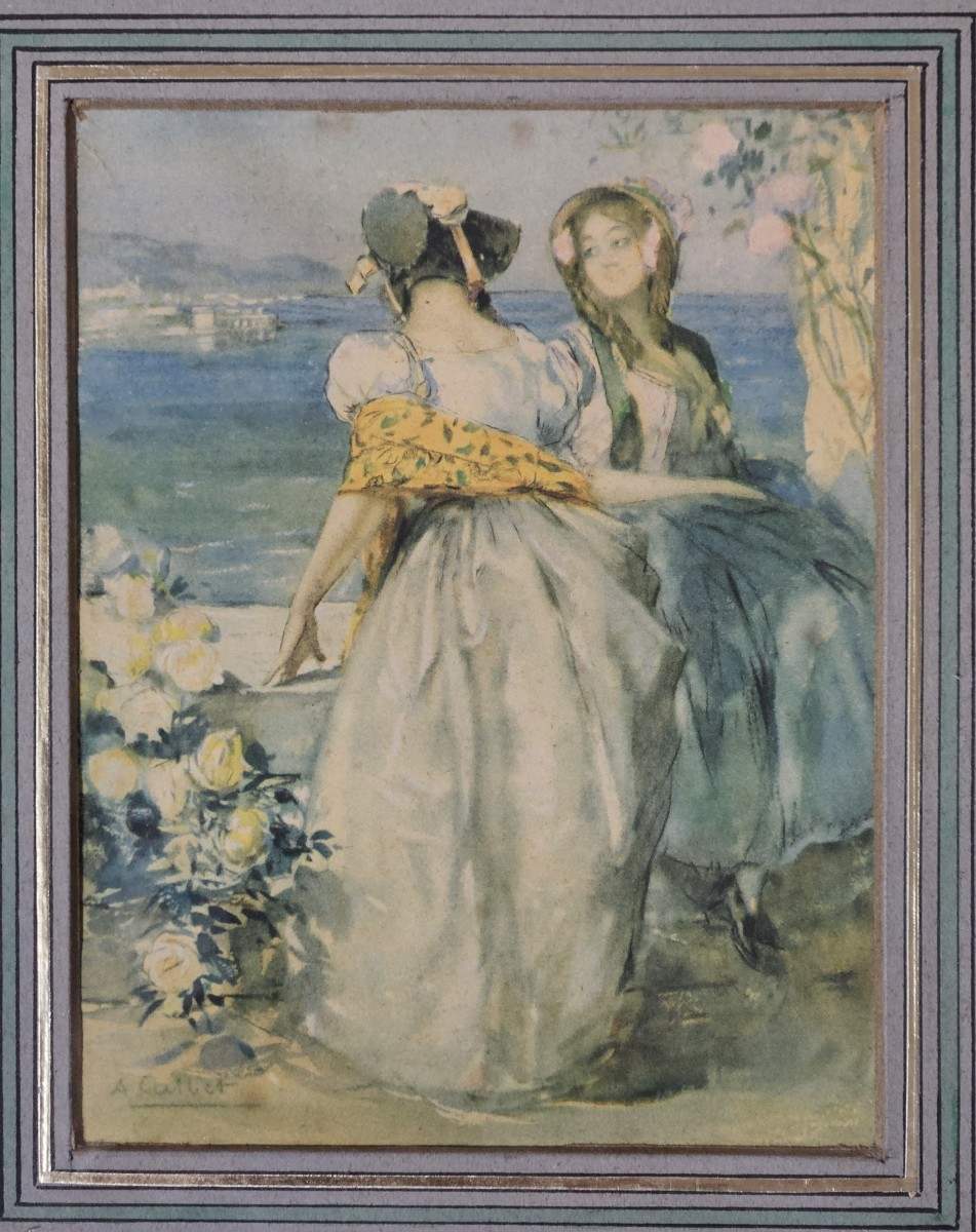 Two Elegant Women, Antoine Calbet (1860–1942), -photo-1