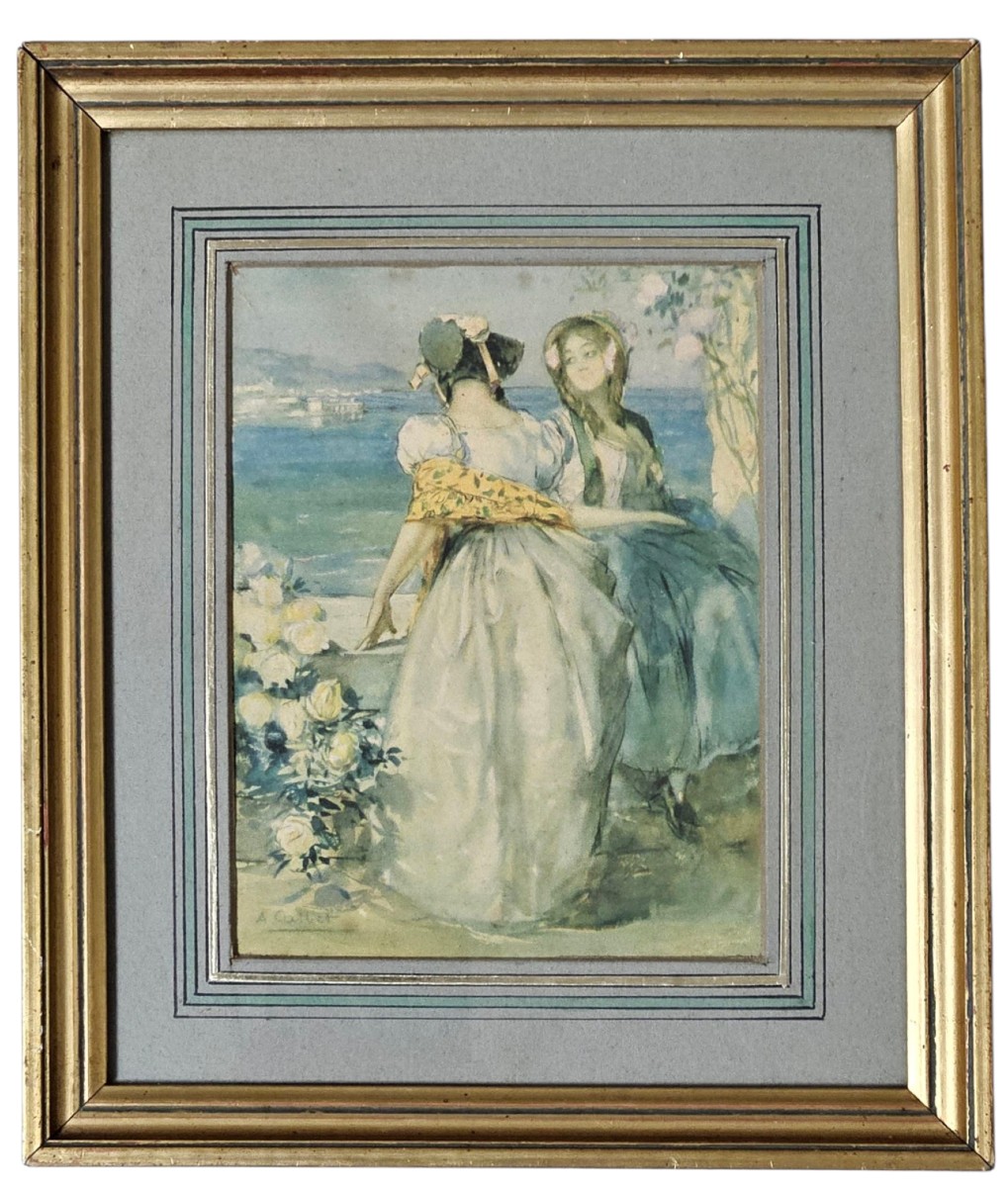 Two Elegant Women, Antoine Calbet (1860–1942), -photo-2