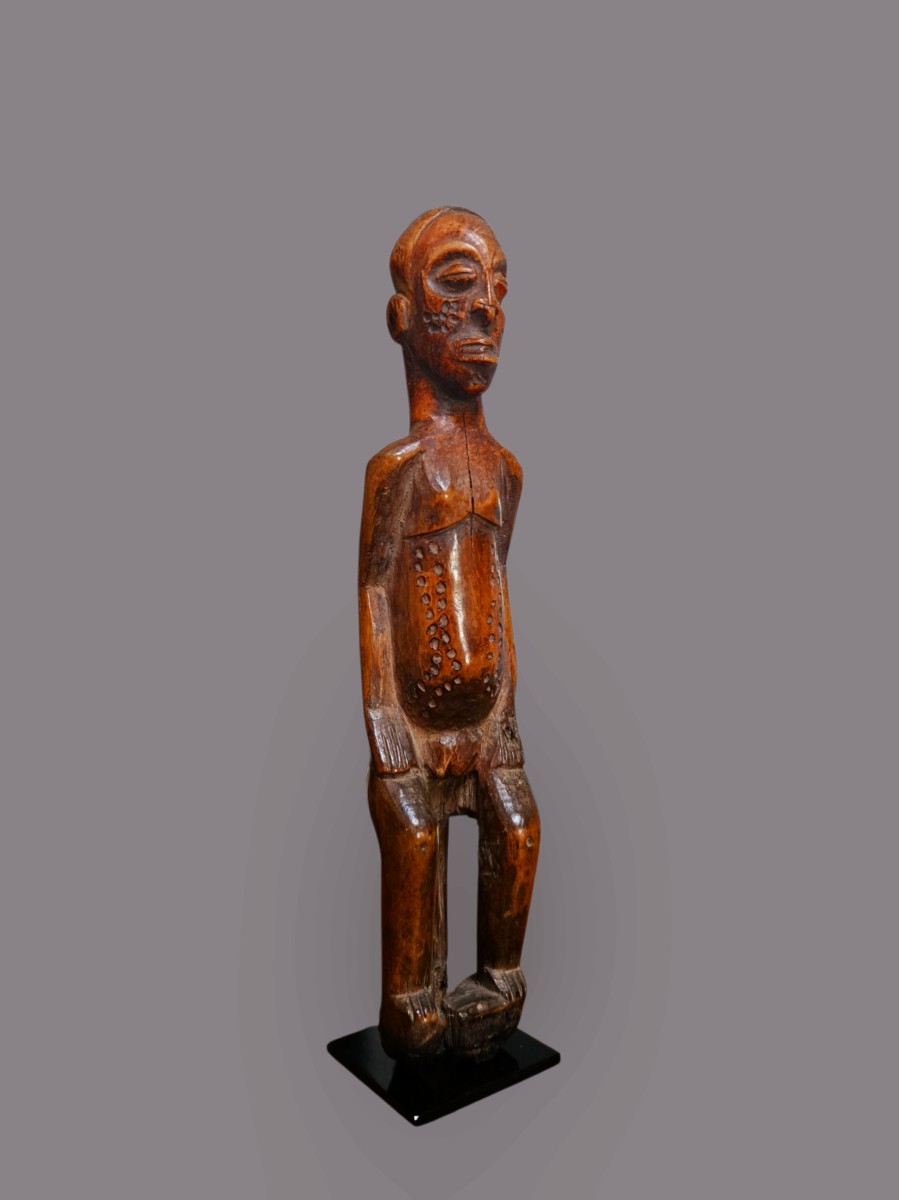 Tchokwé Female Statuette, Democratic Republic Of Congo / Angola.-photo-3