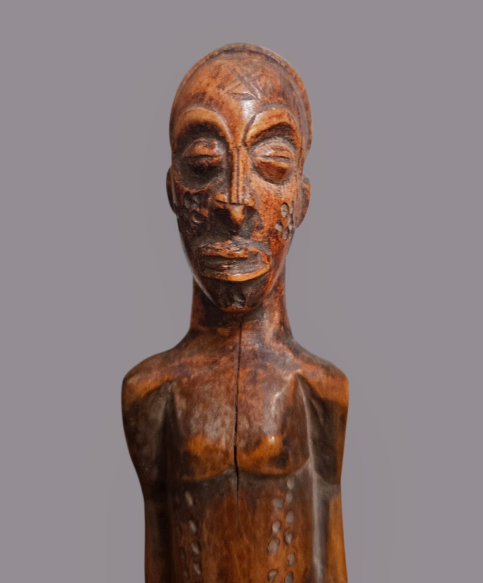 Tchokwé Female Statuette, Democratic Republic Of Congo / Angola.-photo-4