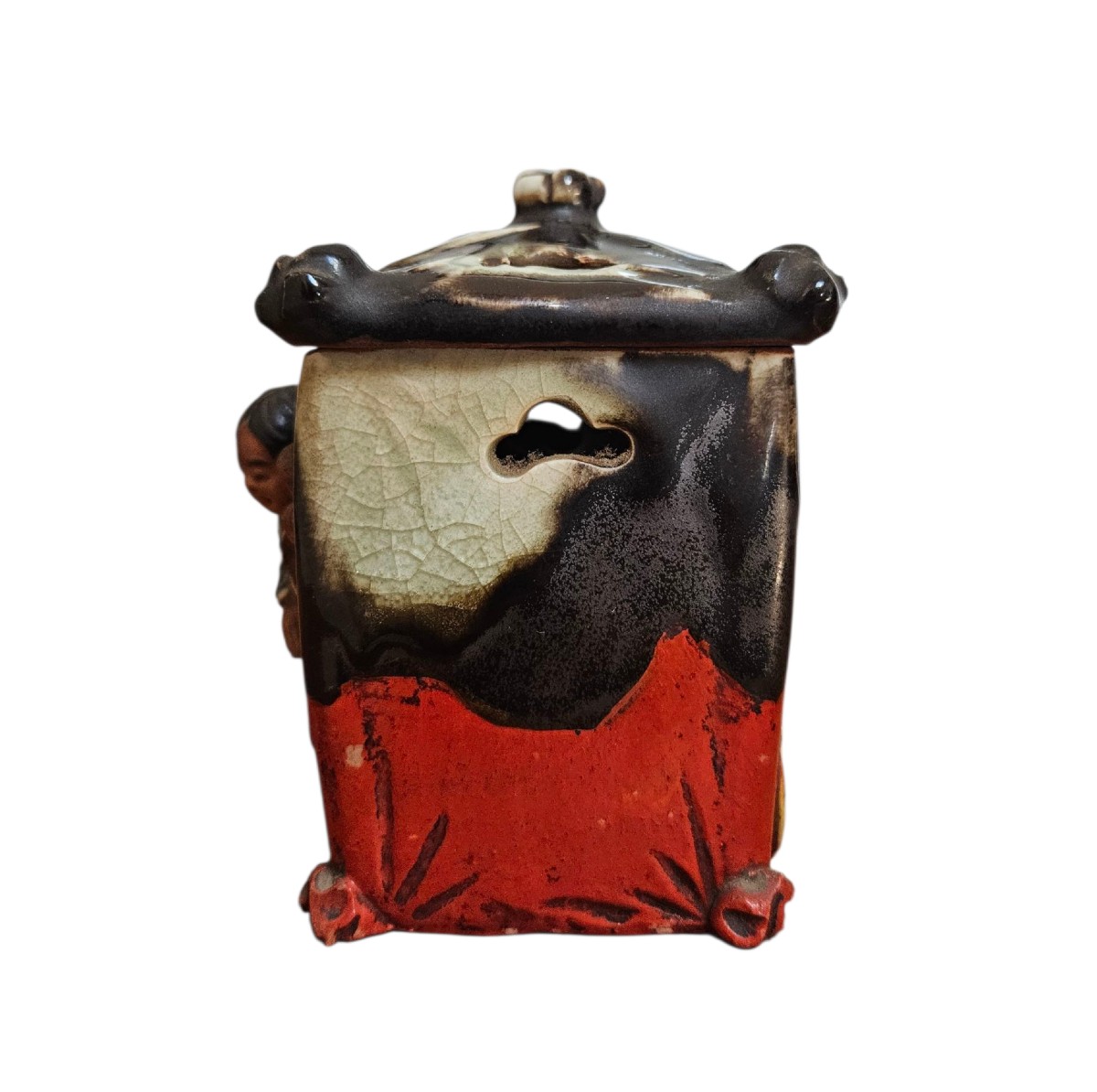  Sumida Gawa Ceramic Incense Burner, Taisho Period, Japan (1912 - 1926)-photo-2