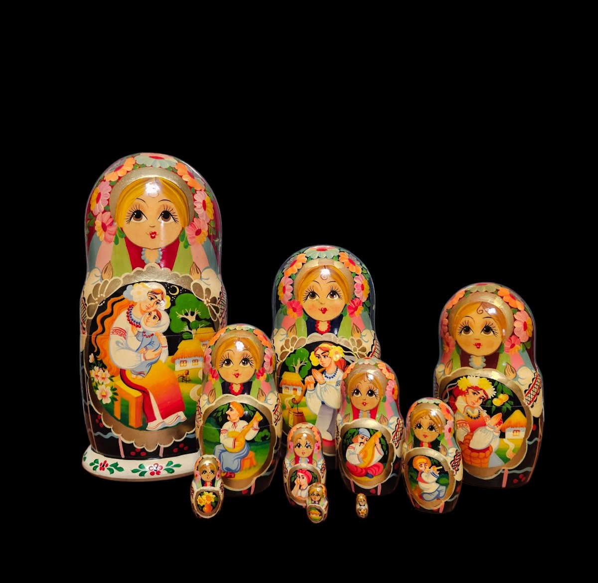 10 poupées Matriochka année 2003