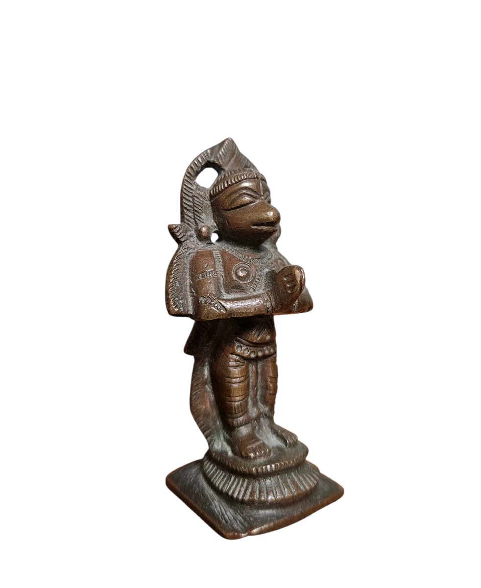 Statuette de Hanuman  Inde du Sud (Tamil Nadu), fin XIXᵉ – début XXᵉ siècle.-photo-3