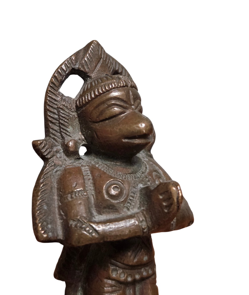 Statuette de Hanuman  Inde du Sud (Tamil Nadu), fin XIXᵉ – début XXᵉ siècle.-photo-1