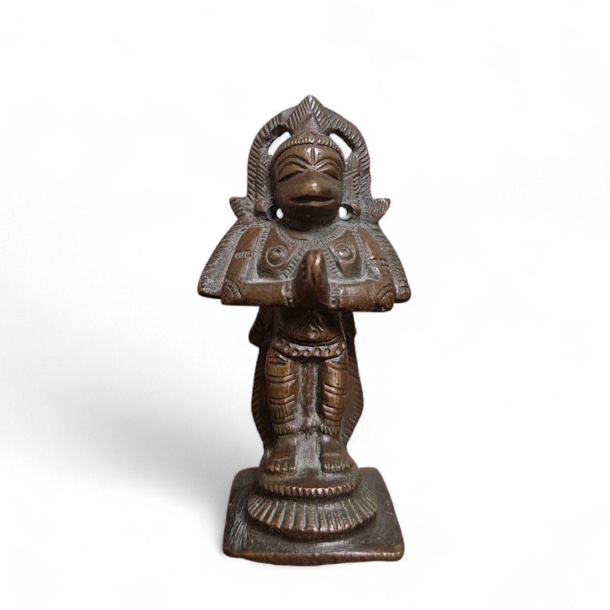 Statuette de Hanuman  Inde du Sud (Tamil Nadu), fin XIXᵉ – début XXᵉ siècle.