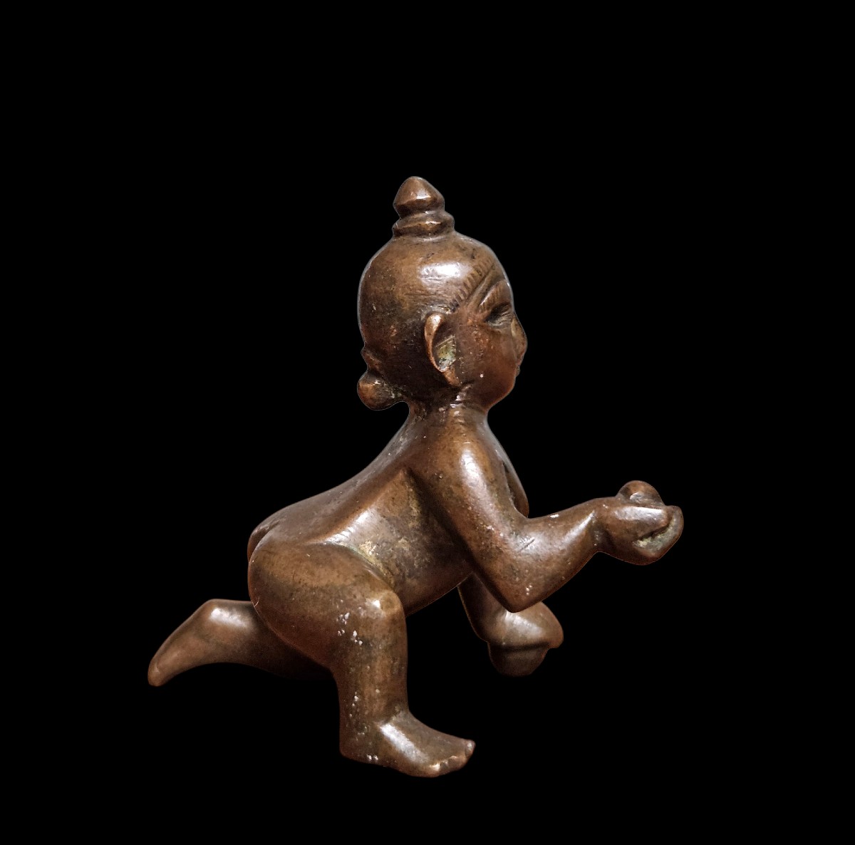 Figure Of Krishna As A Child, 19th Century India -photo-2