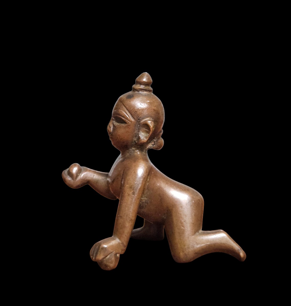 Figure Of Krishna As A Child, 19th Century India -photo-3