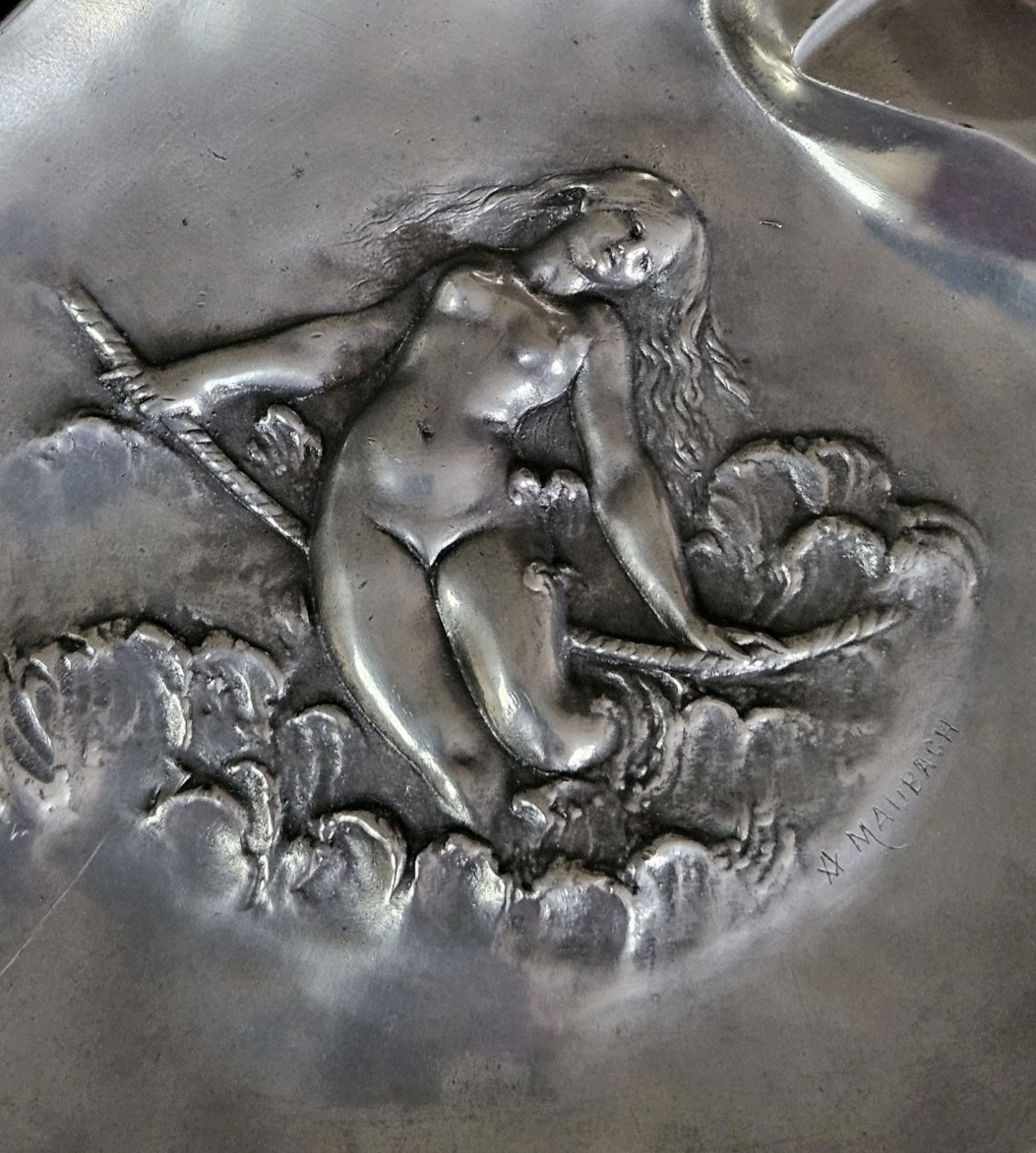 Vide poche en étain  - Ar déco-photo-3