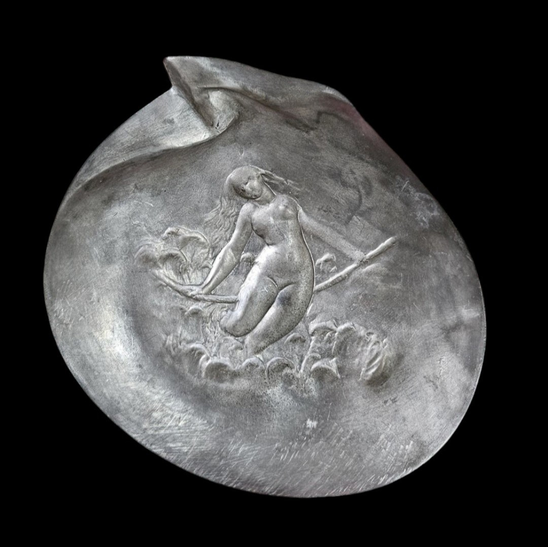 Vide poche en étain  - Ar déco-photo-3