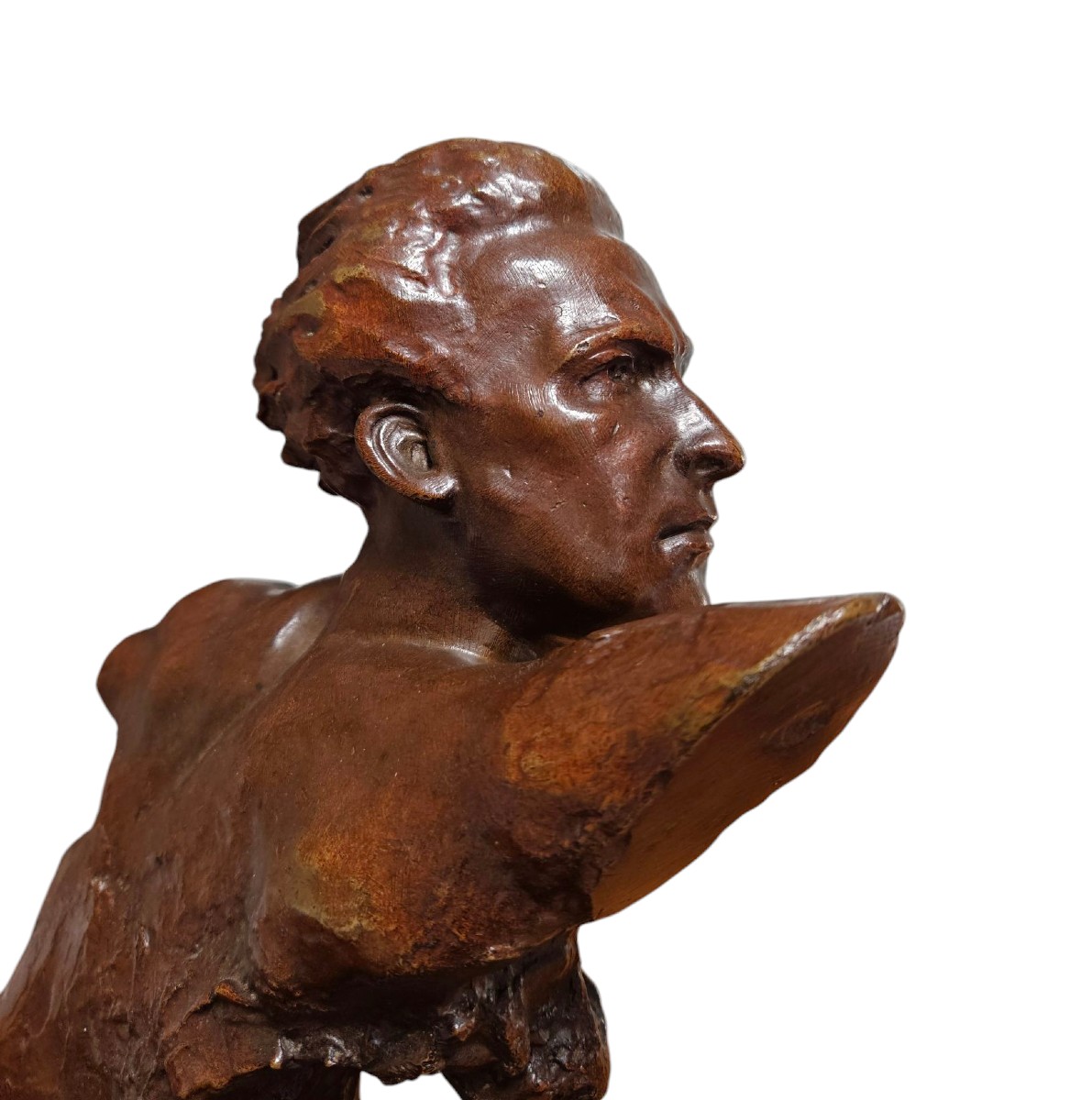 "Bronze « Jean Mermoz » Par F. Focht,  Art Déco – 1930-photo-6