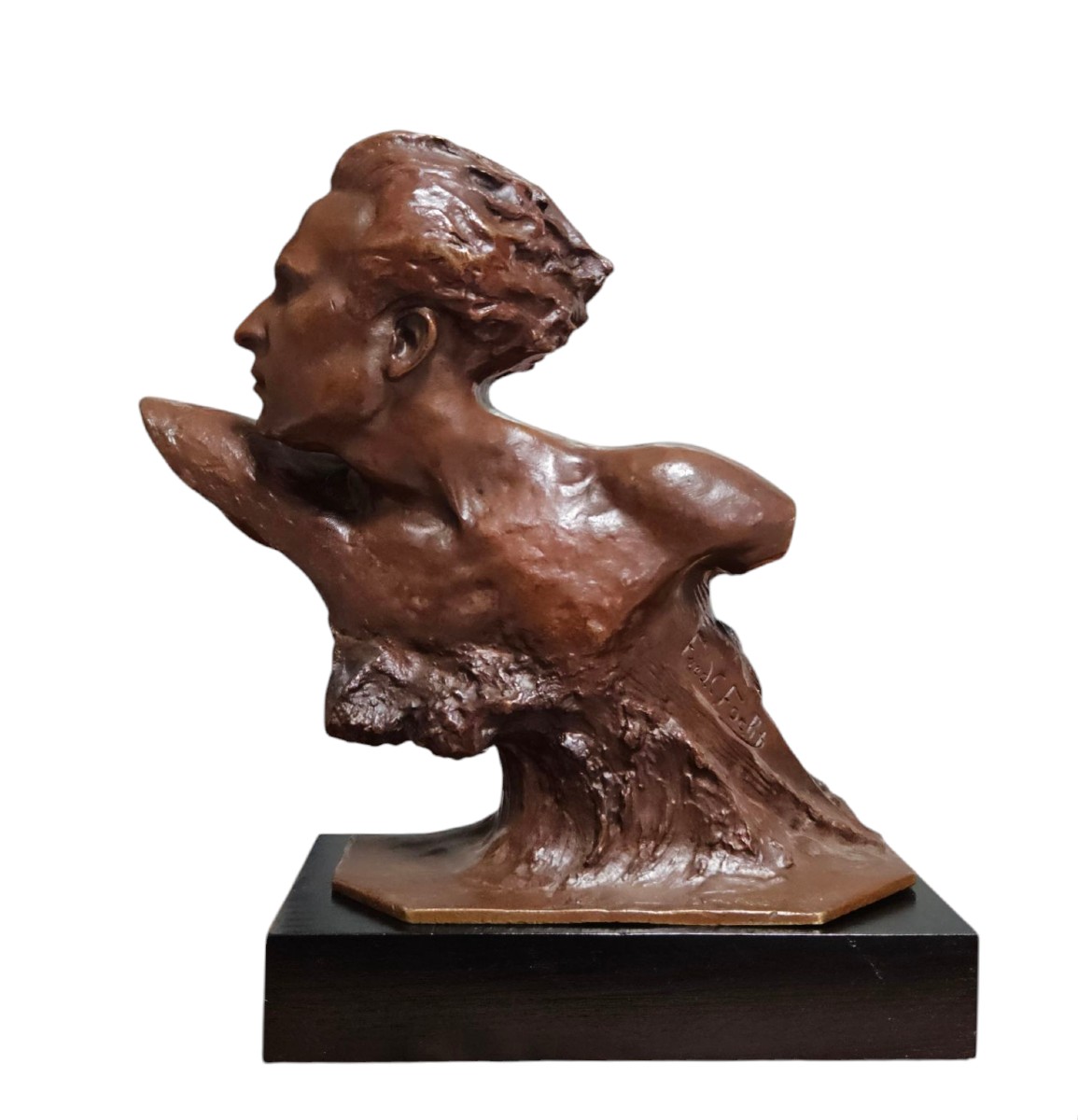 "Bronze « Jean Mermoz » Par F. Focht,  Art Déco – 1930-photo-7