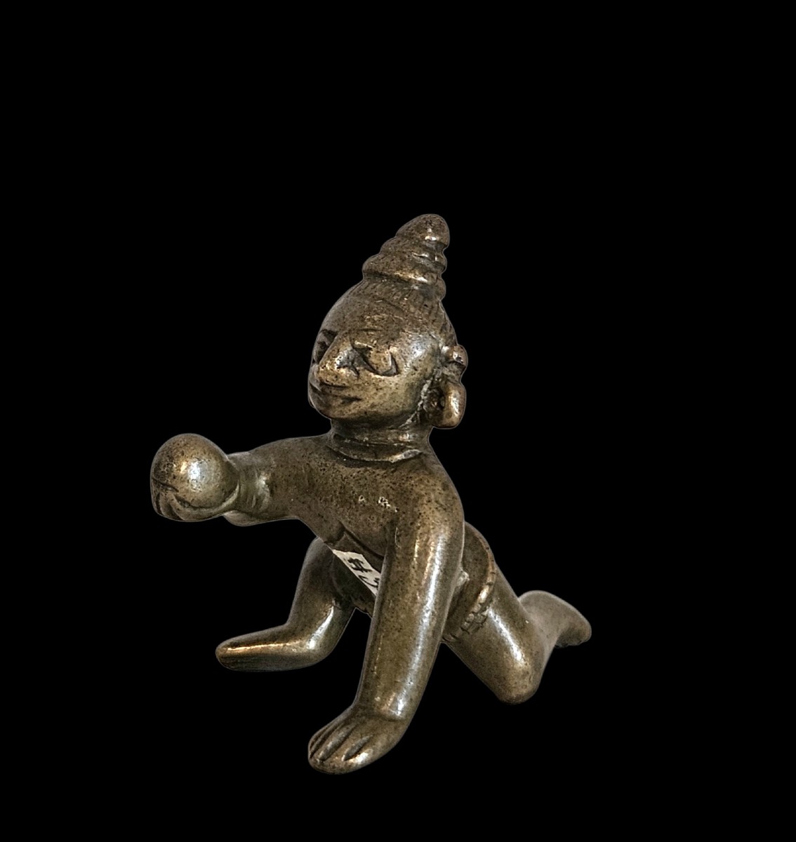 Figure de Krishna enfant, Inde XIXème siècle-photo-2
