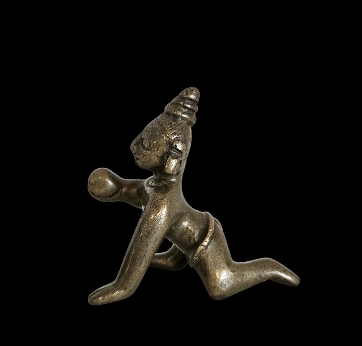Figure de Krishna enfant, Inde XIXème siècle-photo-3