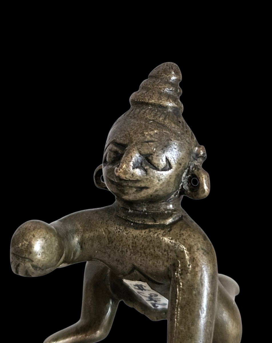 Figure de Krishna enfant, Inde XIXème siècle-photo-4