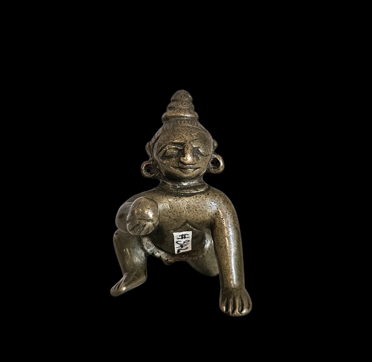 Figure de Krishna enfant, Inde XIXème siècle-photo-4