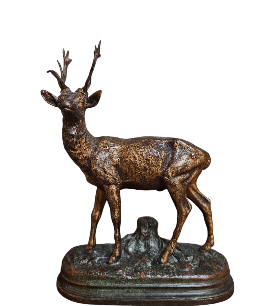 Cerf aux 12 cors Alfred Dubucand 1828 - 1903-photo-5