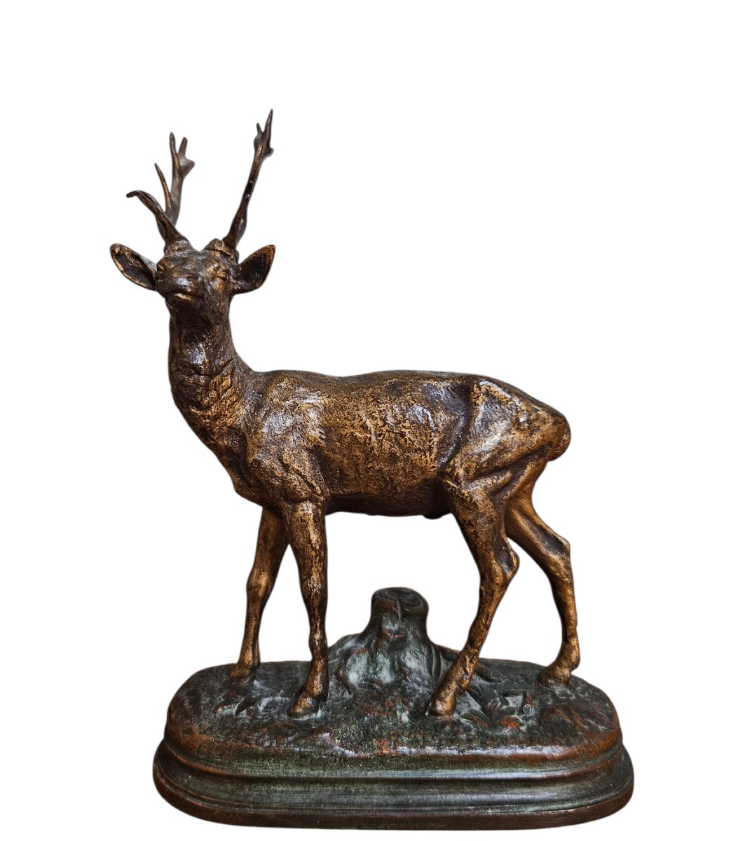 Cerf aux 12 cors Alfred Dubucand 1828 - 1903